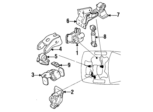 1992 Mitsubishi Diamante Engine Mounting
