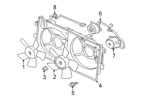 2012 Mitsubishi Outlander Cooling Fan