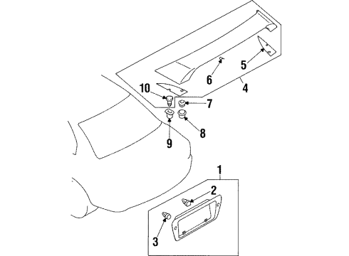 2002 Mitsubishi Mirage Rear Spoiler