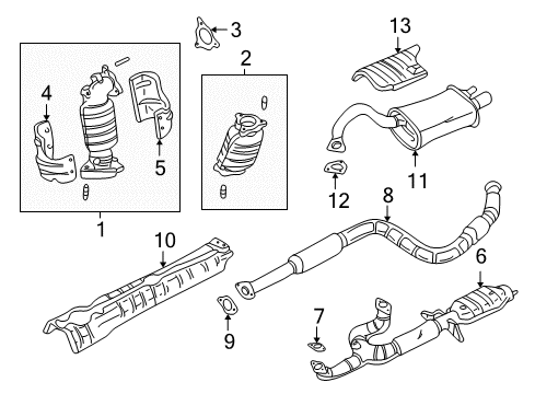2000 Mitsubishi Eclipse Intermediate Pipe Diagram for MR431253