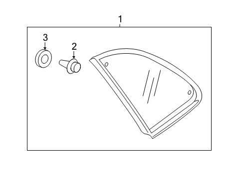 2020 Mitsubishi Outlander Sport Glass & Hardware - Quarter Panel
