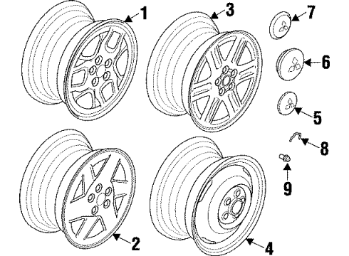 1999 Mitsubishi 3000GT Wheels & Trim