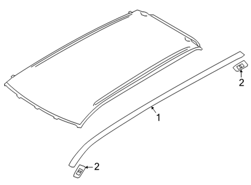 2024 Mitsubishi Outlander Exterior Trim - Roof