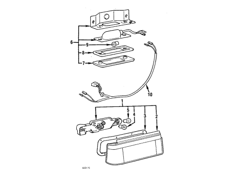 1984 Mitsubishi Tredia License Lamps