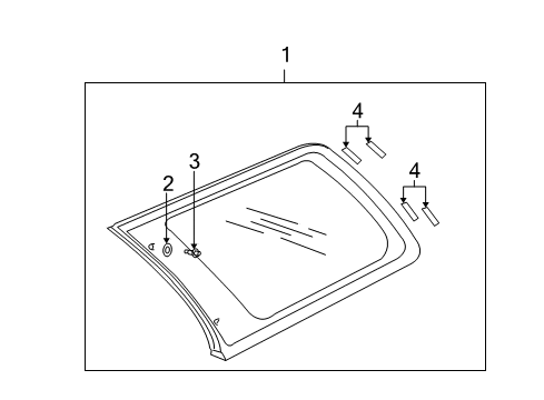 2004 Mitsubishi Lancer Glass & Hardware - Quarter Panel