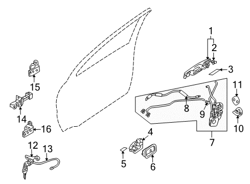 2011 Mitsubishi Endeavor Front Door