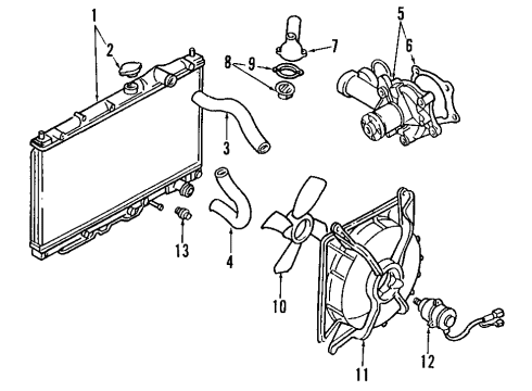 1995 Mitsubishi Expo Cooling Fan
