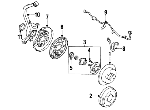 1998 Mitsubishi Galant Rear Brakes
