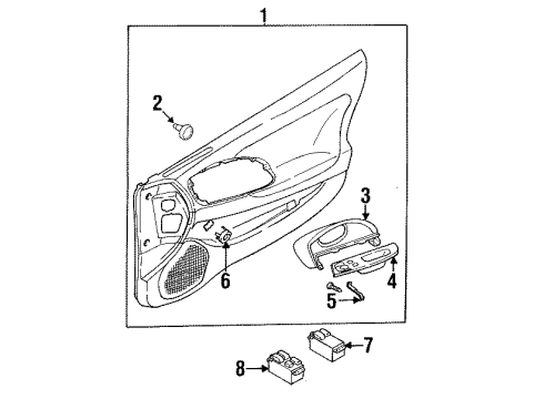 1997 Mitsubishi Eclipse Interior Trim - Door