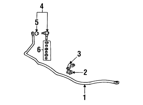 1999 Mitsubishi 3000GT Stabilizer Bar & Components