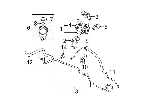 2004 Mitsubishi Galant P/S Pump & Hoses Diagram 3