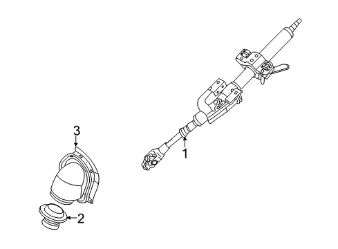 2012 Mitsubishi Outlander Steering Column Assembly