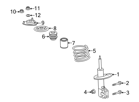2008 Mitsubishi Lancer Struts & Components Diagram 2
