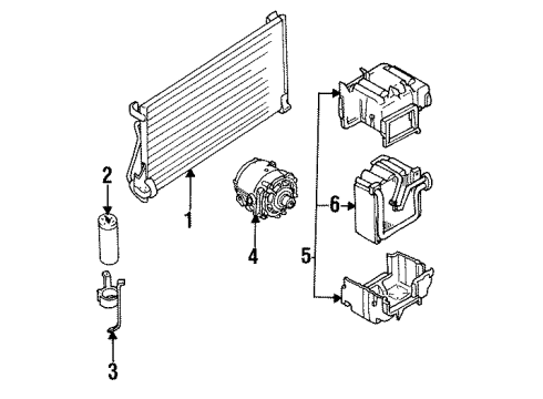 1996 Mitsubishi Diamante A/C Condenser