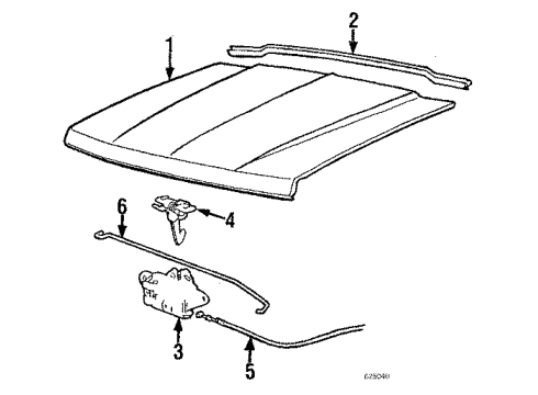 1990 Mitsubishi Montero Hood & Components