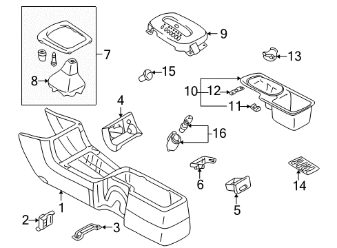 2002 Mitsubishi Galant Center Console Diagram 2