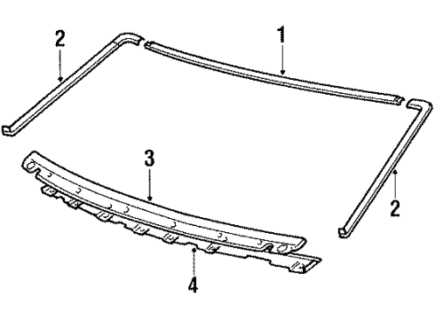 1990 Mitsubishi Sigma Glass - Windshield