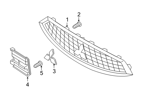 2017 Mitsubishi Mirage Grille & Components