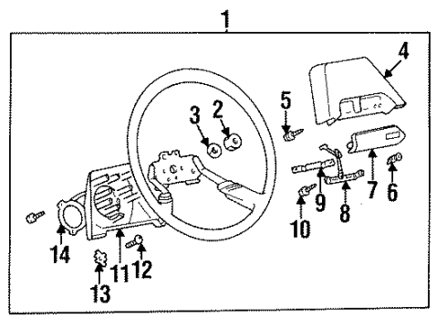 1988 Mitsubishi Mirage Steering Wheel