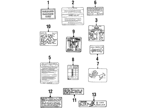 2000 Mitsubishi Montero Information Labels