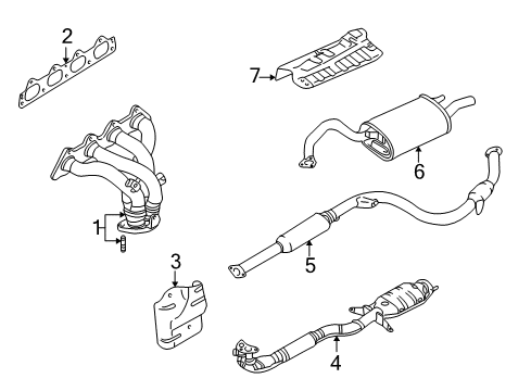 2002 Mitsubishi Galant Exhaust System Diagram 2