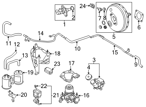 2022 Mitsubishi Outlander PHEV Master Cylinder Diagram for 4625A539
