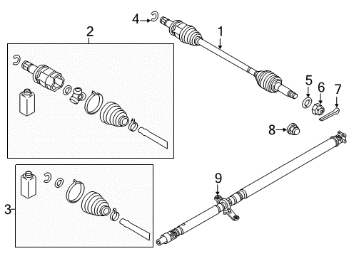 2020 Mitsubishi Outlander Sport Drive Axles - Rear