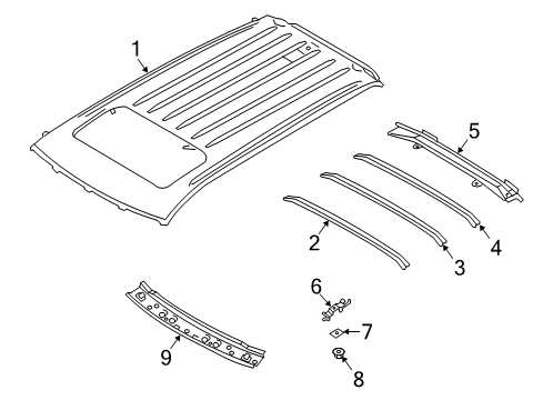2017 Mitsubishi Outlander Roof & Components