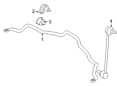 2011 Mitsubishi Outlander Stabilizer Bar & Components Diagram 2