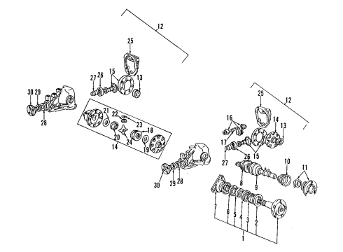 1991 Mitsubishi Eclipse Rear Pinion Bearing Diagram for MB393956