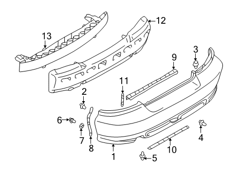 2003 Mitsubishi Galant Bumper & Components - Rear