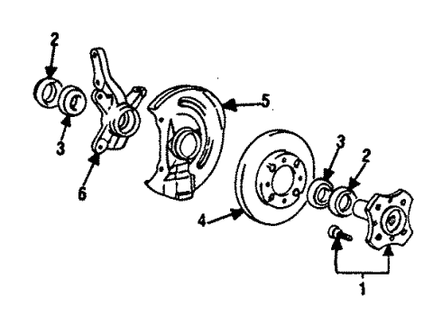 1988 Mitsubishi Mirage Front Brakes