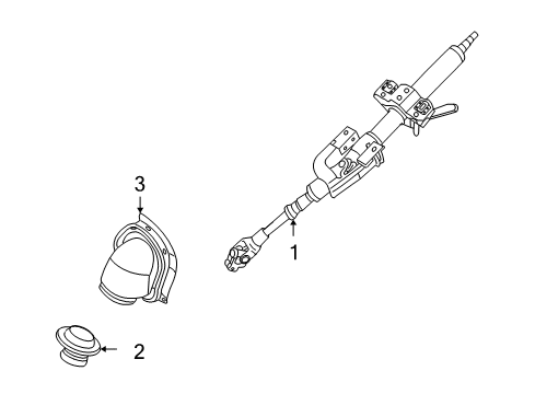 2008 Mitsubishi Outlander Steering Column Assembly