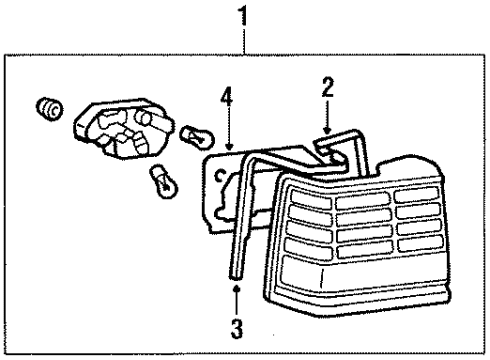1990 Mitsubishi Sigma Tail Lamps