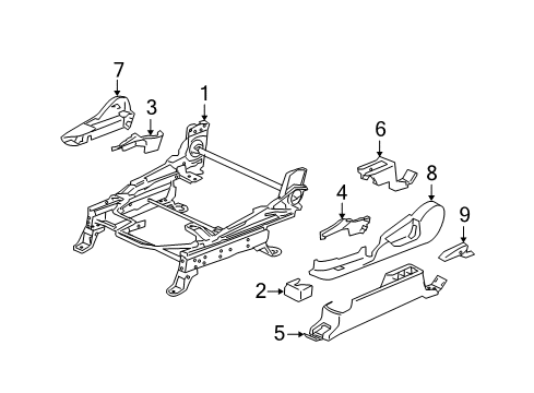 2004 Mitsubishi Endeavor Tracks & Components Diagram 2