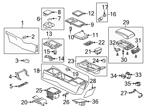 2012 Mitsubishi Lancer Center Console