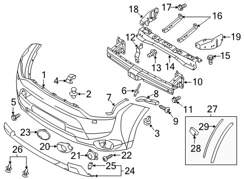2015 Mitsubishi Outlander Bumper & Components - Front