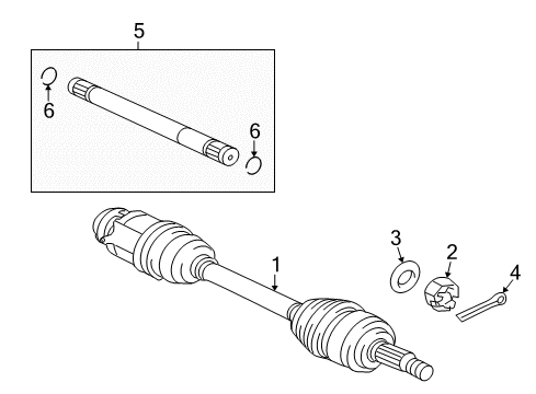 2008 Mitsubishi Lancer Drive Axles - Front