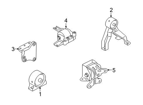 2012 Mitsubishi Outlander Engine & Trans Mounting