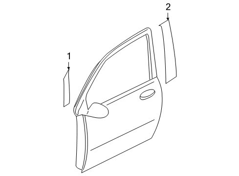 2011 Mitsubishi Endeavor Exterior Trim - Front Door