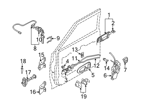 2003 Mitsubishi Montero Sport Check Arm Diagram for MR503535