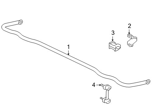 2005 Mitsubishi Endeavor Stabilizer Bar & Components