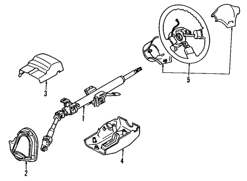 1996 Mitsubishi Mirage Steering Wheel