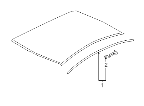 2017 Mitsubishi Lancer Exterior Trim - Roof
