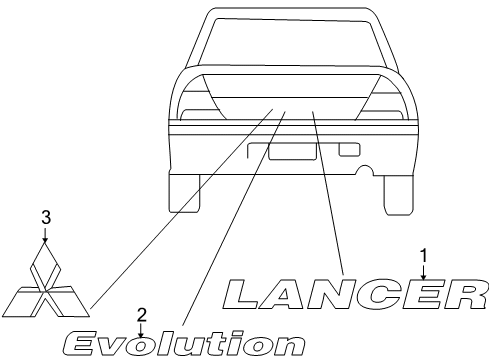 2004 Mitsubishi Lancer Exterior Trim - Trunk