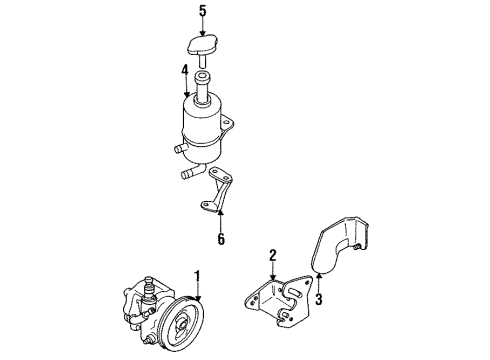 1995 Mitsubishi Expo P/S Pump & Hoses