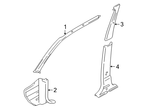 2001 Mitsubishi Montero Interior Trim - Pillars