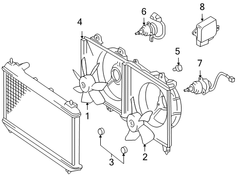 2011 Mitsubishi Endeavor Cooling Fan