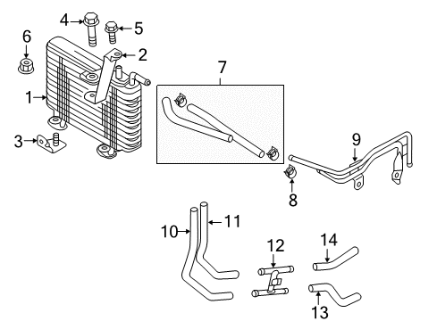 2017 Mitsubishi Outlander Trans Oil Cooler