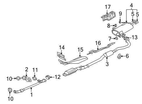 2011 Mitsubishi Outlander Exhaust Components Diagram 4